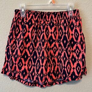 Faded Glory Pink and Navy Aztec Print Girls Shorts